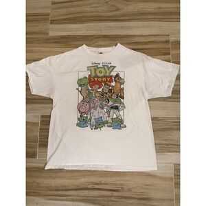 Disney Pixar Toy Story Graphic T-Shirt Fruit of the Loom White Mens XL